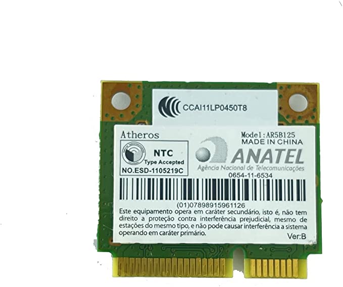 Atheros AR5B125 HP 670036-001 WiFi WLAN Half Mini PCI-E Card ...