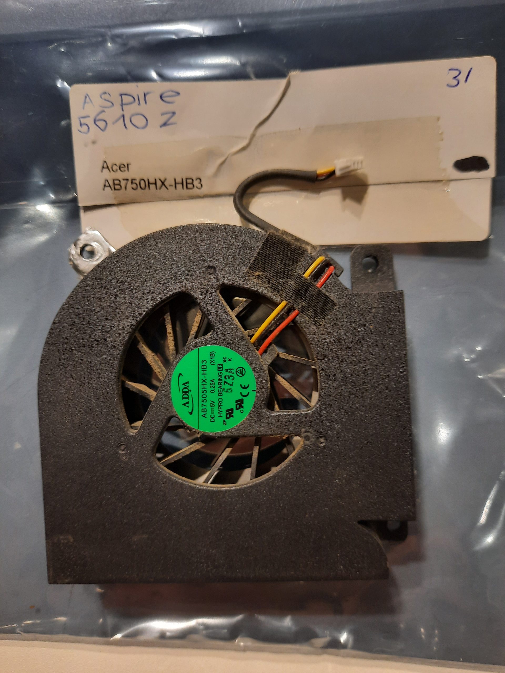 Acer Aspire Cpu Fan
5610-2 serie
AB750HX-HB3 Acer Aspire Cpu Fan
5610-2 serie
AB750HX-HB3