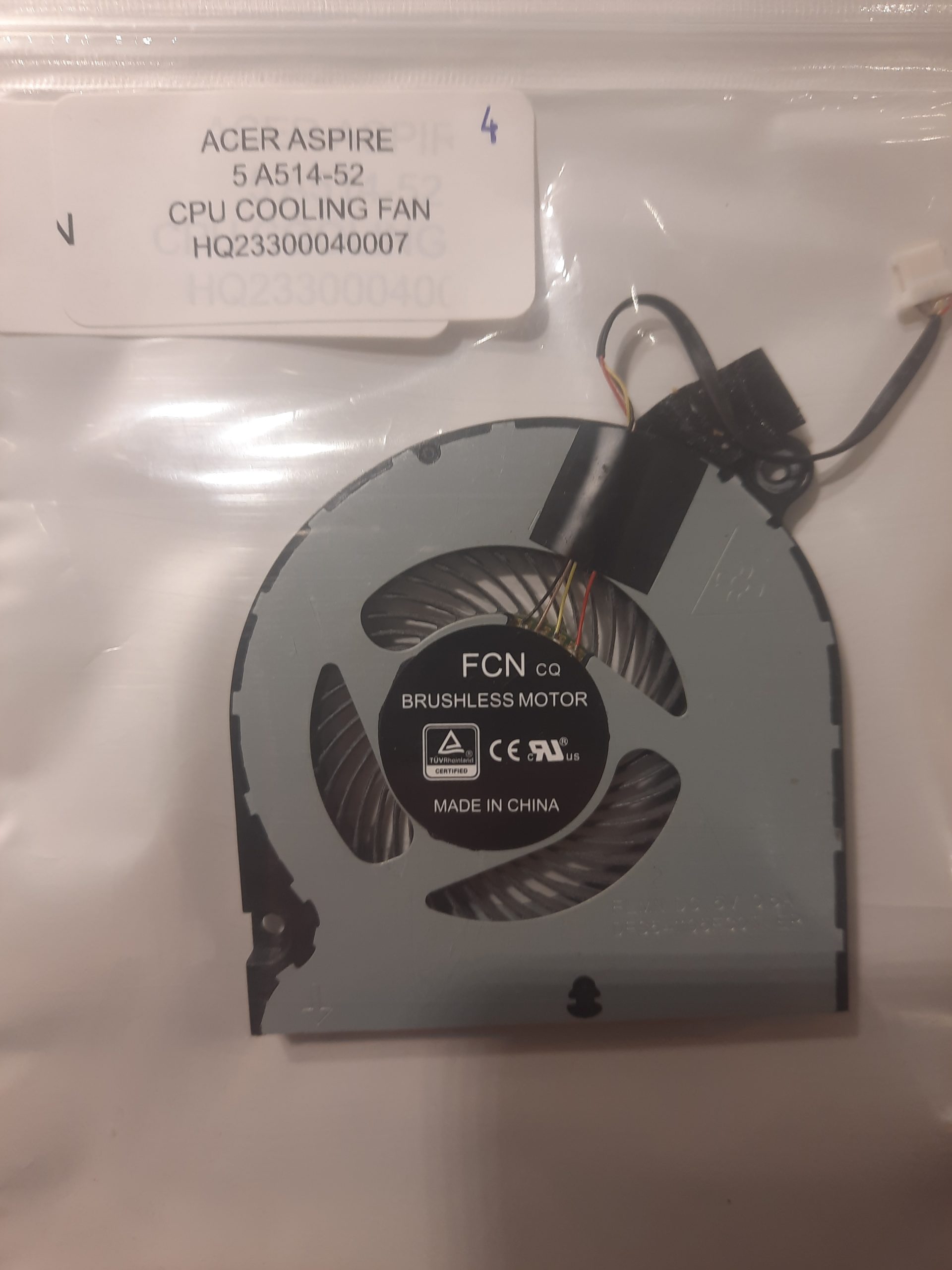 Acer Aspire Cpu Fan 5DFS541105FC0T, Acer Aspire Cpu Fan 5DFS541105FC0T,