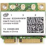 Intel Centrino Ultimate-N 6300 Wi-Fi Card Dual-band 2.4/5GHz 802.11a/g/n 450Mbps 3X3MIMO 633ANHMW